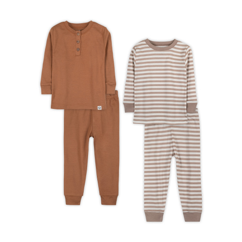 Little Star Organic Baby and Toddler Unisex, Boy, Girl Pajama Set, 4 Pc, 12M-5T