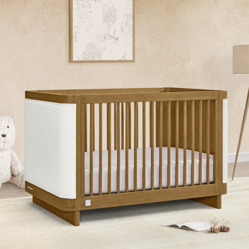 babyGap Callie 4-In-1 Upholstered Crib - Greenguard Gold Certified, Acorn/White Boucle | Wayfair