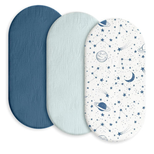 3er-Pack Bettlaken Spannbettlaken,Matratzenschoner für Laufgitter,100% Musselin-Baumwolle,Weiche und Premium-Qualität universelle Spannbettlaken für Kinderwagen. Geschenk zur Geburt(Florid) : Amazon.de: Baby