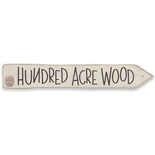 Open Road Brands Disney Winnie The Pooh Hundred Acre Wood Arrow Wall Decor - Fun Hundred Acre Wood Sign for Kids' Bedroom or Nursery