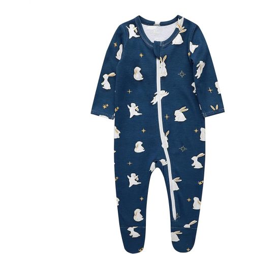 O2 BABY Baby Boys Girls Organic Cotton Zip-Front Sleeper Pajamas, Footed Sleep 'n Play