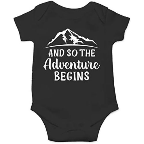 AW Fashions And So The Adventure Begins Baby Bodysuit Funny Cute Newborn Adorable Clothes for Boys Girls