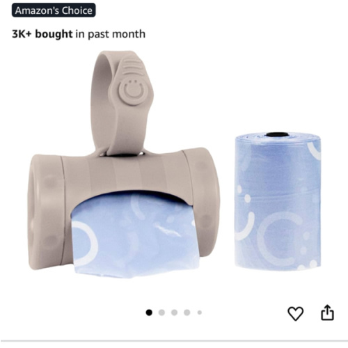 Ubbi Retractable On-the-Go Bag Dispenser for Baby Travel, Diaper Bag Accessory Must Have for Newborns, Helpful Baby Accessory, Taupe