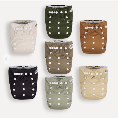 7 Pack Cloth Diapers- Down to Earth
