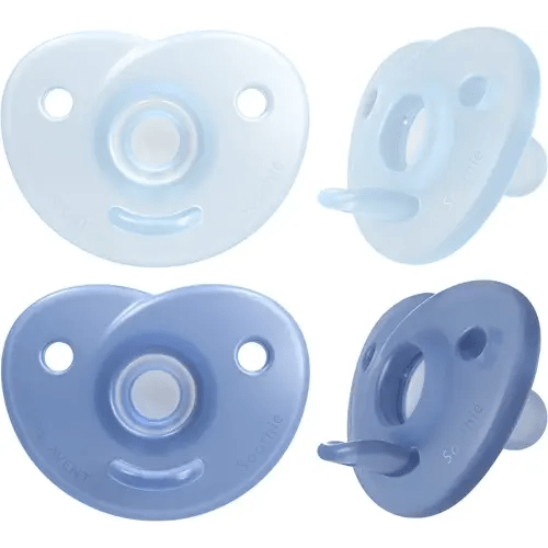 Philips AVENT Soothie Heart Pacifier, Blue/Light Blue, 0-3 Months, 4 Pack, SCF099/41