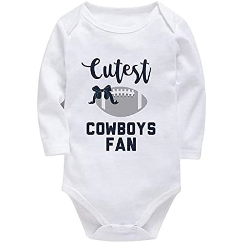 Cutest Cowboys Fan Baby Boy Girl Onesie Newborn Organic Bodysuit Romper