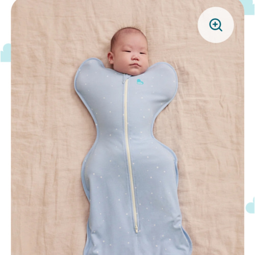 Swaddle Up™ 1.0 TOG Cotton Powder Blue Twinkle