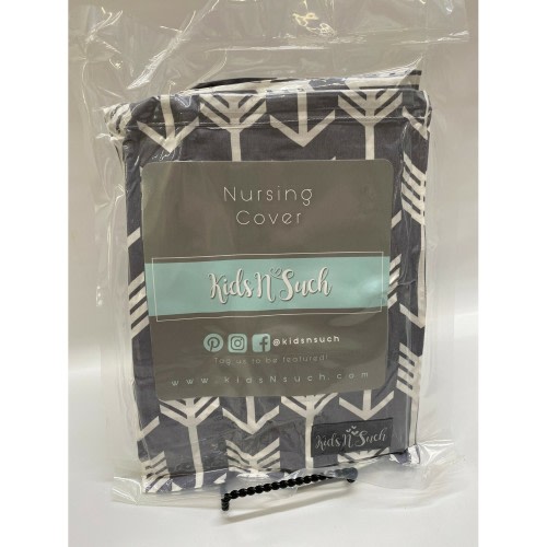 Kids N' Such Nursing Cover w/ Built-In Burp Cloth for Breastfeeding Infants - Arrows - NEW