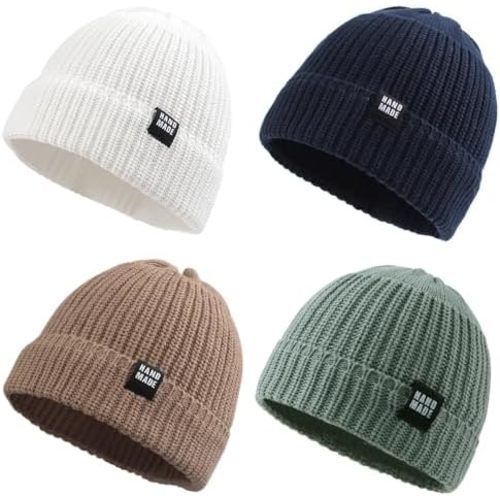 Simple Knitted Beanie, 4 pack - 6-24 Months