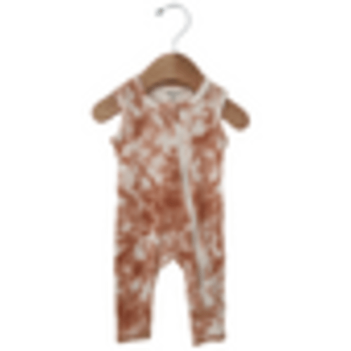 Organic Waffle Sleeveless Zip Romper, Spice Tie Dye – SpearmintLOVE