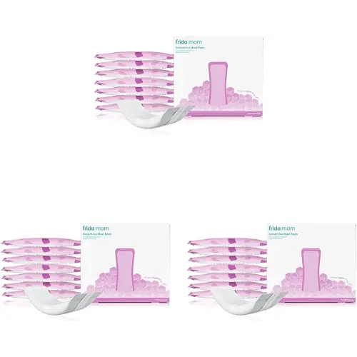 Frida Mom 2-in-1 Postpartum Pads, Absorbent Perineal Ice Maxi Pads, Instant Cold Therapy Packs and Maternity Pad in One (Pack of 3)