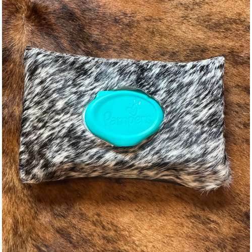 Genuine leather and cowhide to go wipes case