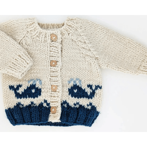 Whale Cardigan Sweater For Baby & Toddler