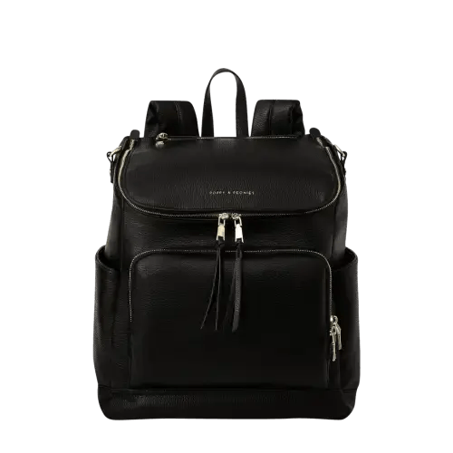 Lullaby Diaper Backpack Black | Poppy and Peonies – www.poppyandpeonies-us.com