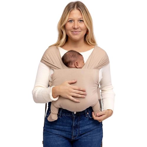 WildBird - Aerial Buckle Wrap - 0-6 Months - Large (L-4XL) Desrt Lark - Newborn Baby Carrier - Front Carry - Soft Fabric, Straps, Head Support, Padded Waist Belt - Baby Essentials - New Mom Gifts