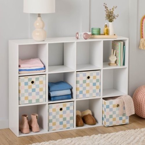 Mainstays 11" 12-Cube Storage Organizer, White