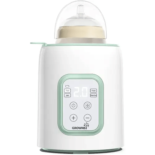 GROWNSY Baby Bottle Warmer, 8-in-1 Fast Baby Milk Warmer with Timer for Breastmilk or Formula, Accurate Temperature Control, 24H Keep, Food Heater&Defrost BPA-Free Bottle Warmer for All Bottles- Green