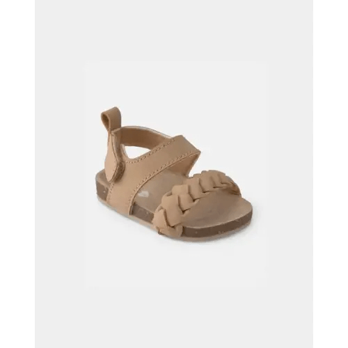 Baby Girl Braided Sandals - Brown - OshKosh B'gosh | Carter's