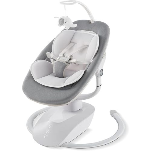 Baby Swing for Infants, Electric Baby Swing with Remote Control, 5 Motions & 4 Speeds, Infant Swings with 8 Lullabies, and 180° Rotating Seat, Indoor & Outdoor Use