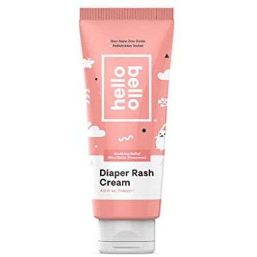Hello Bello Diaper Rash Cream, Vegan Cruelty-Free Non-Nano Zinc Oxide, 4 fl. oz
