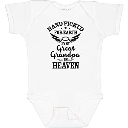 inktastic Handpicked for Earth By My Great Grandpa in Heaven Baby Bodysuit