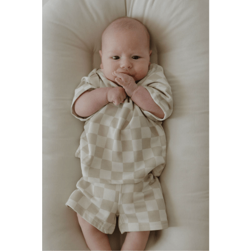 French Terry Short Set | Checkerboard