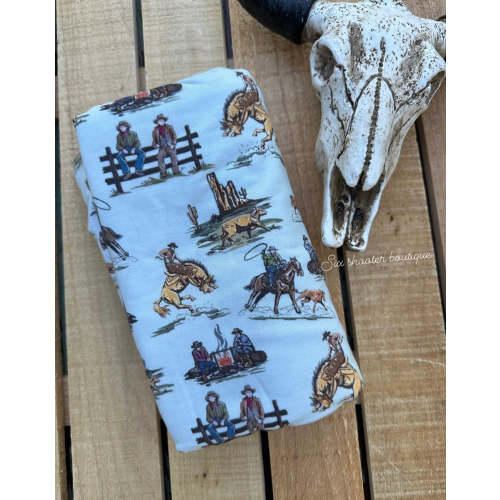 Wild West baby swaddle blanket