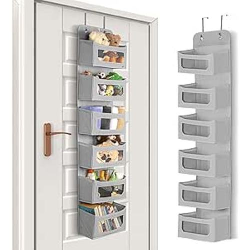 Amazon.com: Utopia Home 6 Shelf Hanging Closet Organizers and Storage Organizer for Closet, RV Baby Kids Closet Door Organizers and Storage, Over The Door Organizer Nursery, Bedroom, Grey : Home & Kitchen