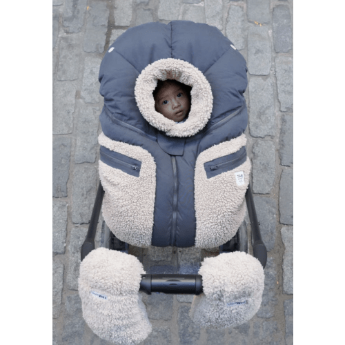 Car Seat Cocoon - Teddy Appliqué