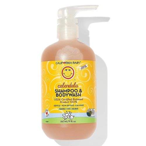 California Baby Calendula Shampoo and Body Wash | 100% Plant-Based (USDA Certified) | Allergy Friendly | Soothing Baby Soap and Toddler Shampoo for Dry, Sensitive Skin | 562 mL / 19 fl. oz. - 19 Fl Oz (Pack of 1)