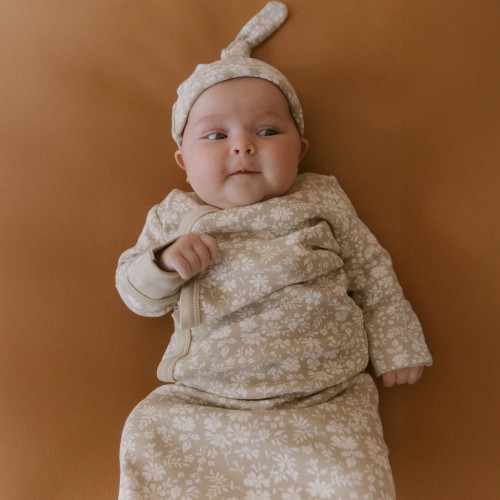 Organic Kimono Knotted Sleep Gown - Wildsage