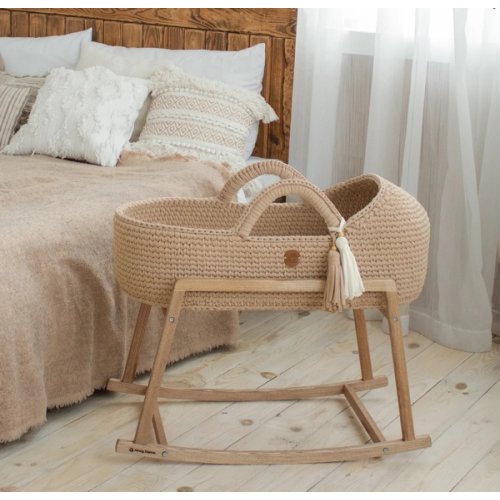 Baby Moses Basket with Round Hood | Unique, Handmade by Anzy Home