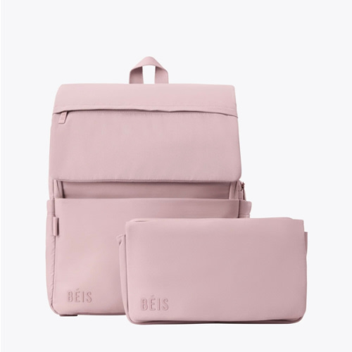 BÉIS 'The Ultimate Diaper Backpack' in Atlas Pink - Best Pink Backpack Diaper Bag