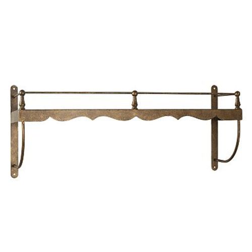 Belle Maison 7" x 22" Brass Iron Cafe Ledge