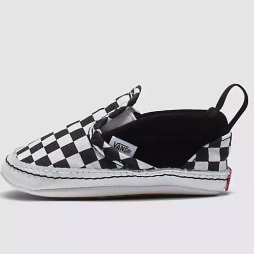 Infant Slip-On V Checkerboard Crib Shoe