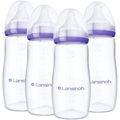 Lansinoh Anti-Colic Baby Bottles, 11 Ounces, 4 Count