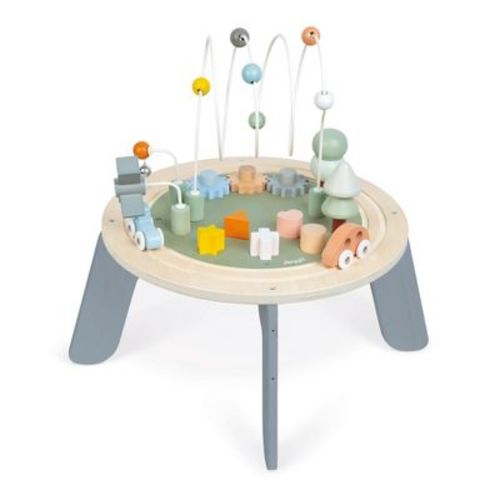 Janod® Sweet Cocoon Wooden Activity Play Table - Activity Center For Toddlers 1-3 Year Olds