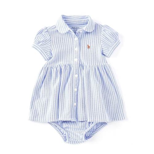 Ralph Lauren Baby Girls 3-24 Months Stripe Knit Oxford Dress & Bloomers Set