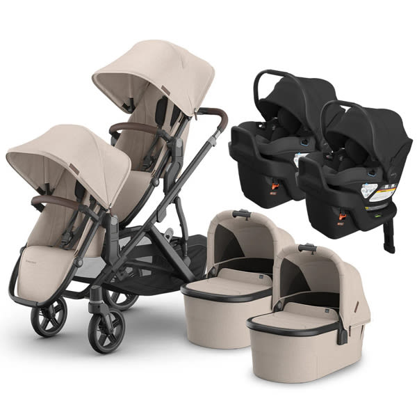 Vista V3 Twin Stroller + Aria V2 Travel System - Ada / With Bassinets / Jake