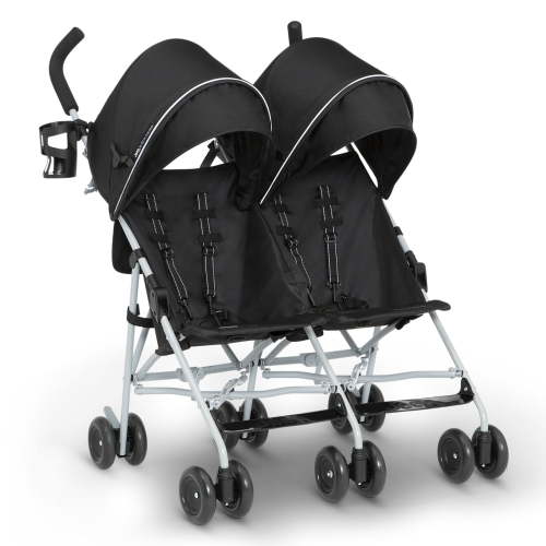 Jeep TurboGlyde Side by Side Double Stroller by Delta Children - Greenguard Gold Certified, Black