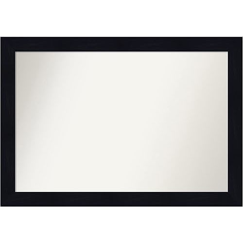 Amanti Art Blue Wall Mirror 28x40 Shiplap Navy Rectangle Bathroom Mirror for Wall Decor Living Room, Large Rustic Farmhouse Wood Frame, Hangs Horizonally and Vertically, Bathroom Decor, Non-Beveled
