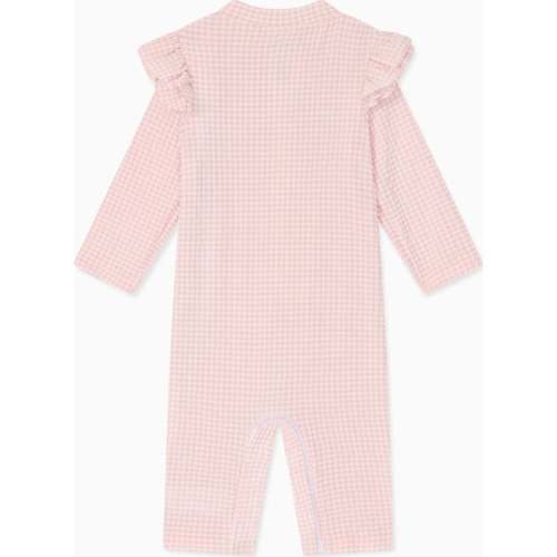 Gingham Seersucker Frill Sun Safe Swim Suit - MORI | Maisonette