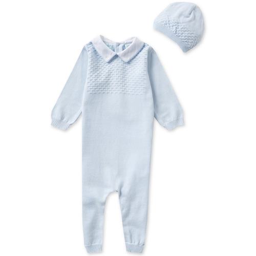 Feltman Brothers Baby Boys Newborn-9 Months Knit Coverall and Hat Set