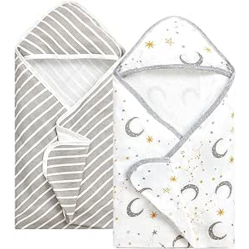 Amazon.com: Momcozy Baby Hooded Towel, 2 Pack Bamboo Cotton Bath Towel for Boy or Girl, Super Soft Baby Towel with Original Design, Shower Gifts for Newborn (28 X 28 Inch, Starry Sky) : Baby