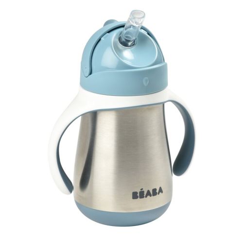 Stainless Steel Straw Cup 8.5 fl. oz. windy blue | BEABA | USA