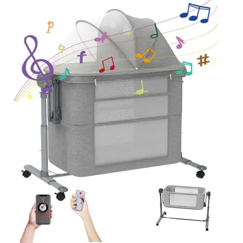 Electric Rocking Bassinet for Baby, 4 in 1 Baby Basinets Bedside - TikTok Shop