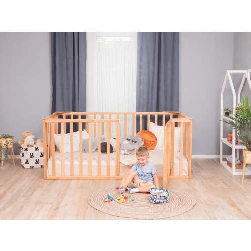 Montessori Floor Bed / Toddler Floor Bed / Montessori Bed with extended rail (Model 6.3/20)