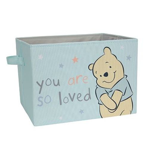 Lambs & Ivy Disney Baby Winnie The Pooh Blue Foldable Storage Basket/container