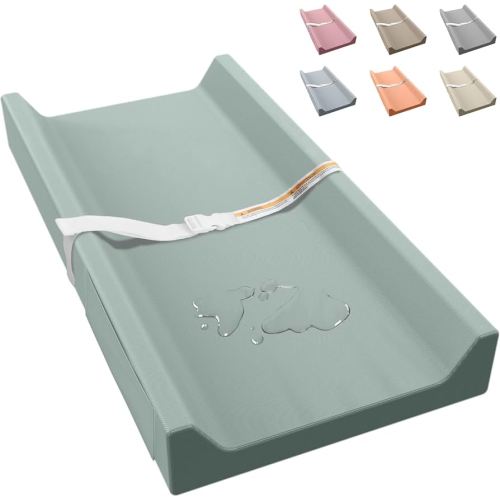 Vegan Leather Baby Changing Pad, Waterproof & Wipeable Soft Diaper Changing Mat 32“ x 16.6" Comfortable Infant Changing Station for Dresser & Table