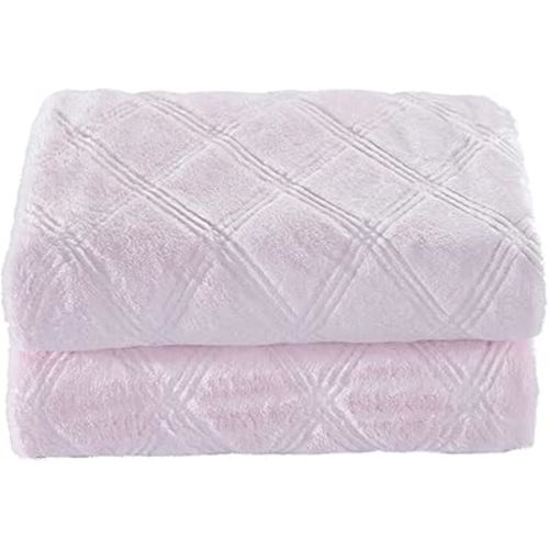CREVENT Plush Super Soft Lightweight and Breathable Baby Blanket for Girls Infants Stroller Crib Bed Spring Summer All Seasons Use(30"X40" Pink)